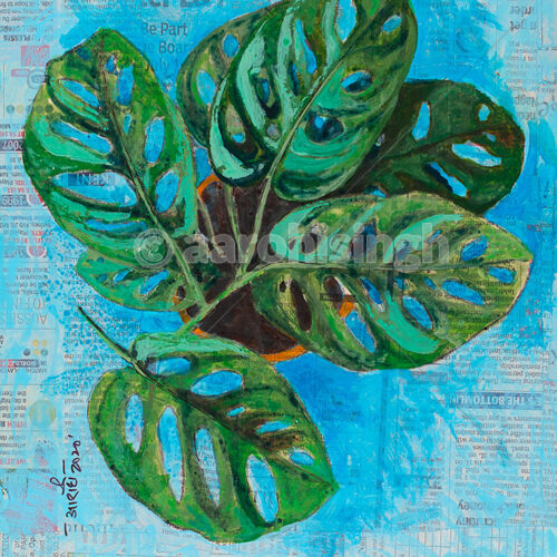 artbyaarohi-prints-10x12-botanical-6 Monstera Leaves 2