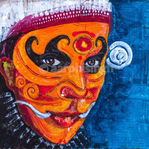 artbyaarohi-prints-14x14-theyyamonboard2 Theyyam-On-Paper 2