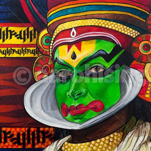 artbyaarohi-prints-24x18-kathakali-tigerstripes Kathakali with Tigerstripes