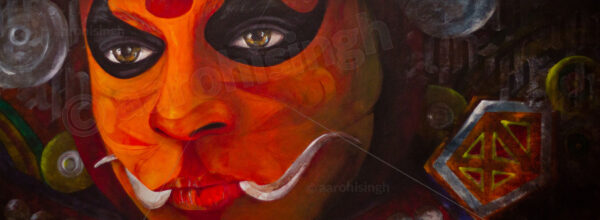 artbyaarohi-prints-49x18-theyyam-face-01 Theyyam Face 1