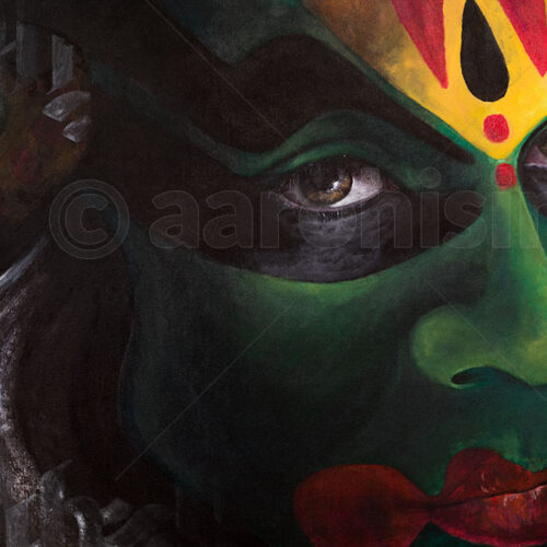 artbyaarohi-prints-76.5x29-theyyam-face-03 Kathakali Face 3