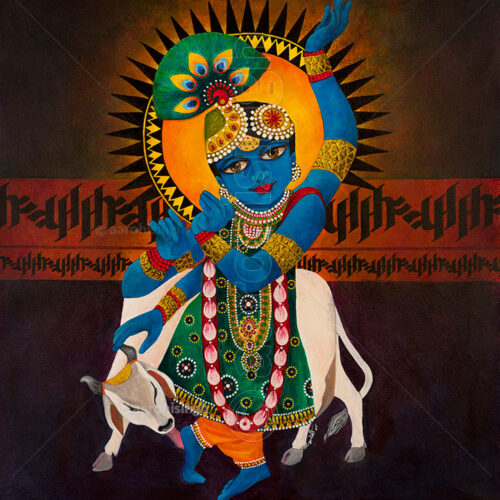 artbyaarohi-prints-40x43-krishnapichhwai Krishna (Pichhwai)